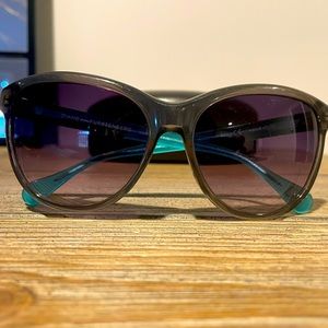 Diane Von Furstenberg Gray/Brown Plastic Sunglasses